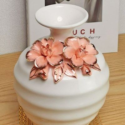 简约欧式陶瓷小花瓶酒柜玄关隔断装饰品摆件家居餐桌电视柜摆设礼,家居饰品,花瓶,淘宝优惠券,粉丝福利购,淘宝优惠卷