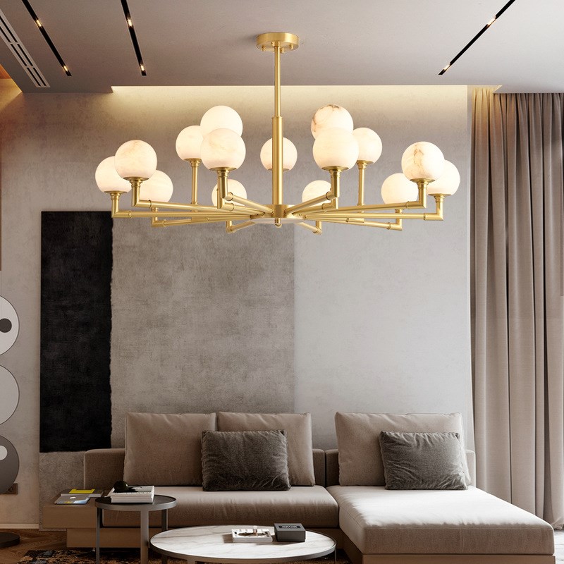 2021年新款全铜陶瓷小户型吸顶式客厅灯J现代简约卧室欧式主卧吊