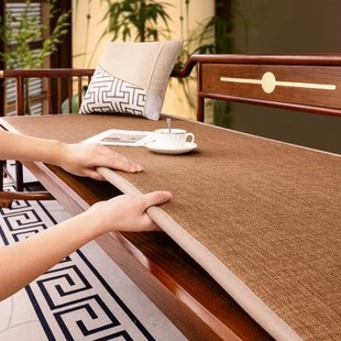 新中式沙发垫四季通用2024新款棉麻防滑坐垫子高端沙发盖布套罩巾