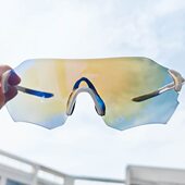 彩镜跑步自行车高清速滑防紫外线防风炫户外骑行眼镜变色钓鱼专业