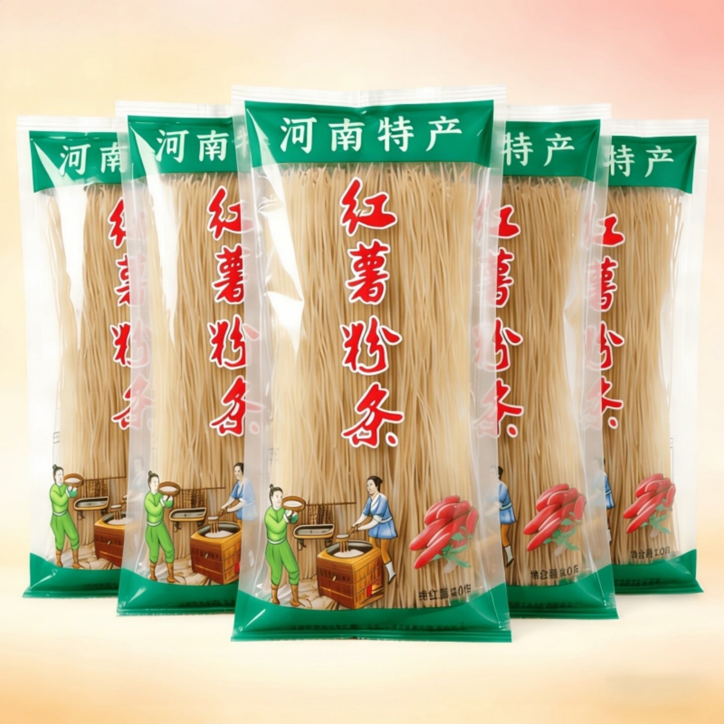 红薯粉条 河南土特产 正宗麻辣烫酸辣粉火锅地瓜宽粉细粉丝干货