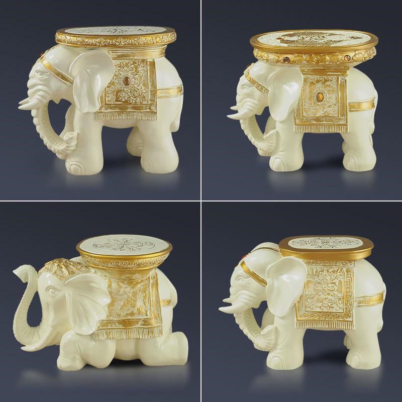 创意大象凳c换鞋凳树脂摆件酒店客厅玄关进门口乔迁送礼新房装饰