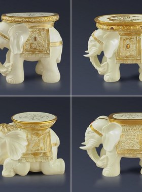 创意大象凳c换鞋凳树脂摆件酒店客厅玄关进门口乔迁送礼新房装饰