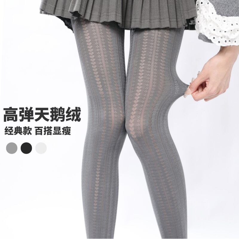 提花甜美打底裤丝袜春秋蕾丝百搭