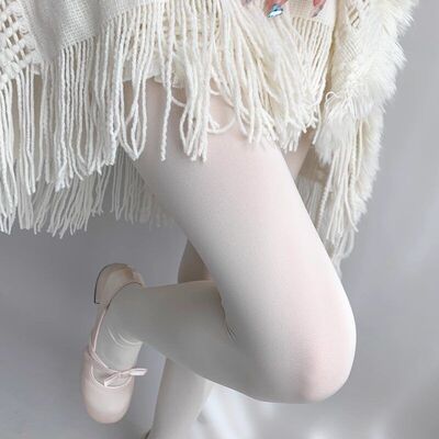 外穿奶白天鹅绒显瘦lolita连裤袜