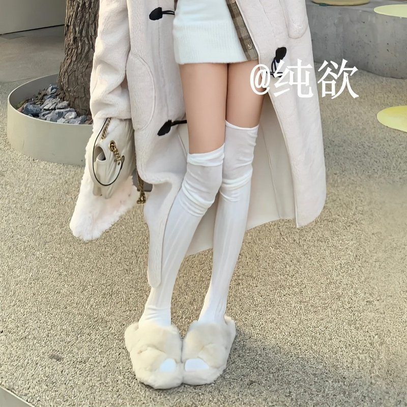袜子女靴子小腿袜长筒袜袜配袜