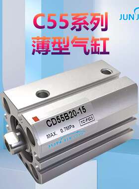 C55B40-30 C55B32-50质保2年C55B25-10气动小型薄型气缸C55B20-5