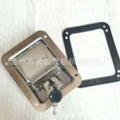 方形扣手平面盒锁 858不锈钢面板锁 内嵌式 货车工具箱锁伸缩锁舌