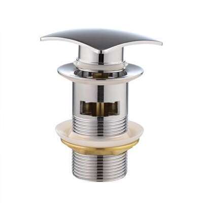 全铜8cm有溢水孔四方面弹跳下水去水器下水口排水管按压式