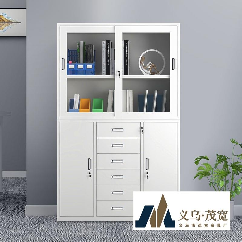 加厚铁皮文件柜1180宽中六斗抽屉钢制资料柜财务柜a4办公室档案柜