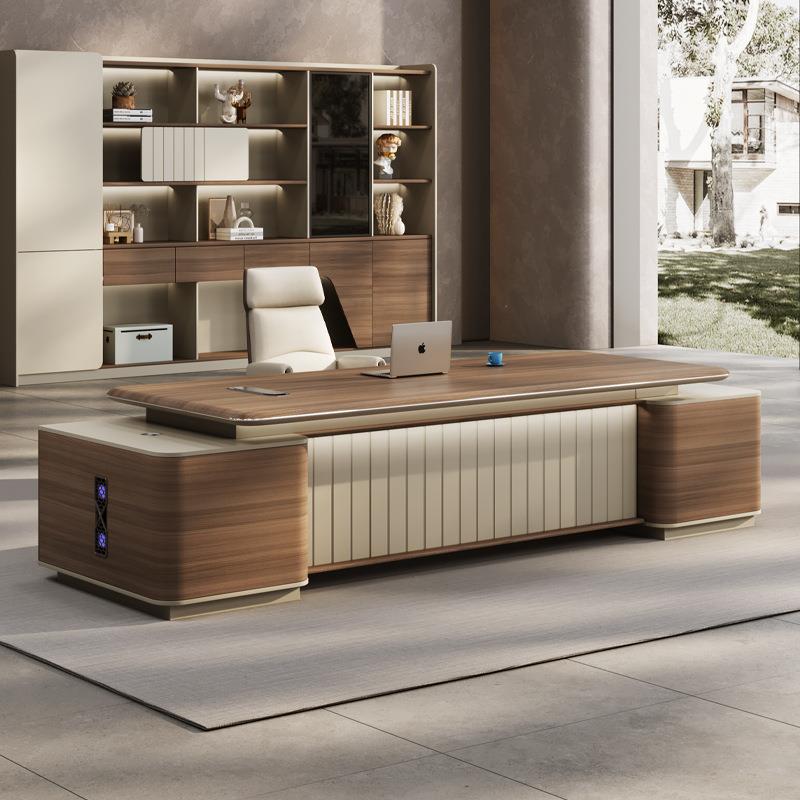 老板办公桌现代简约高档总裁桌董事长办公室办公家具老板桌椅组合