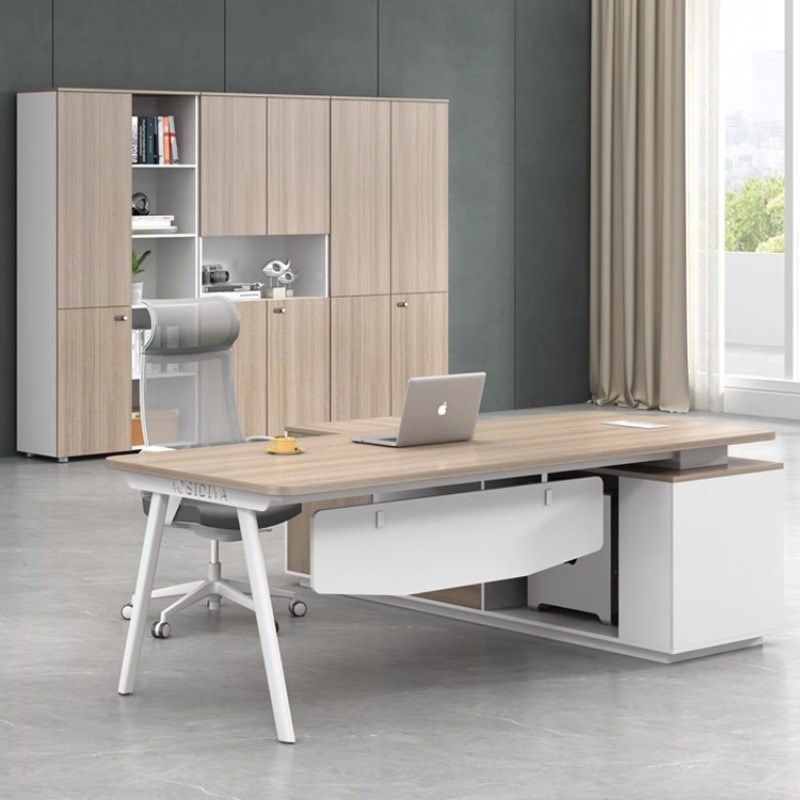 单人办公室家具桌子大o班台主管桌经理桌简约现代老板办公桌椅组