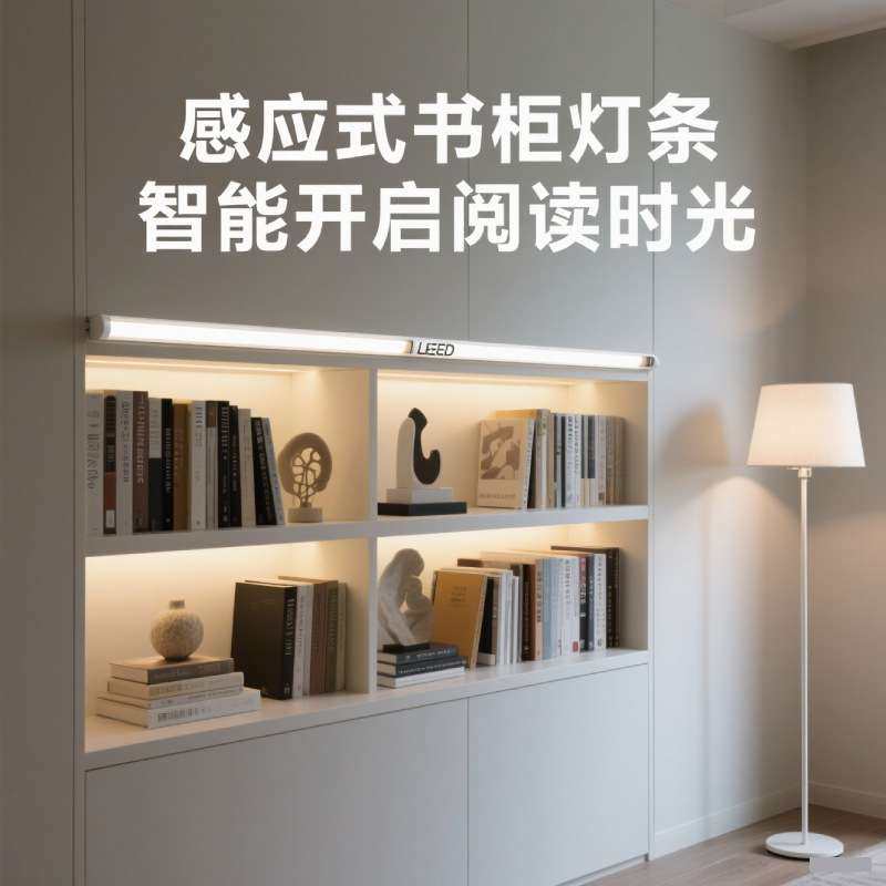 窄边书柜感应LED灯 嵌入式书柜灯条 安装藏线设计 高级书房标配,3C数码配件,USB灯,淘宝优惠券,粉丝福利购,淘宝优惠卷