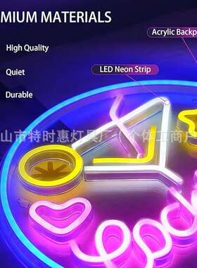 跨境亚马逊led霓虹鸡尾酒bar酒吧餐厅酒柜装饰酒杯鸡尾酒图案