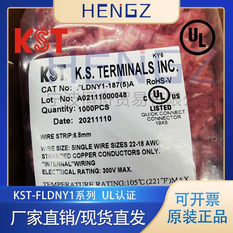 健和兴KST/FLDNY1-250/FLDNY2-187(8)A/全绝缘尼龙带铜套起型端子