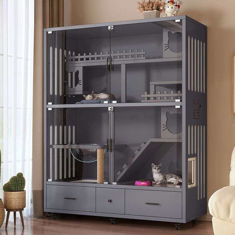 猫笼子实木猫别墅超大其它柜类猫窝家用室内猫咪房子豪华型宠物柜