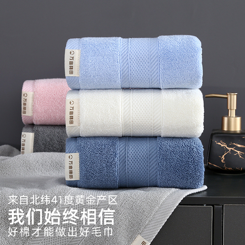 加厚抗菌毛d巾优质全棉家用酒店柔软吸水薄款纯色洗脸面巾定制LOG