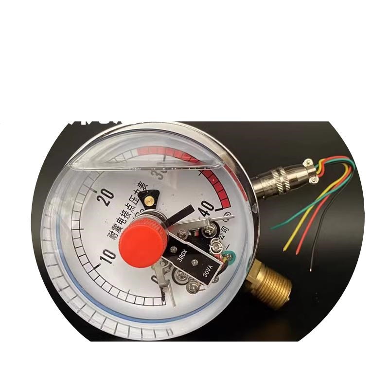 上海杭州富阳 YNXC100耐震耐x振抗震电接点压力表 1.6mpa 不锈钢4