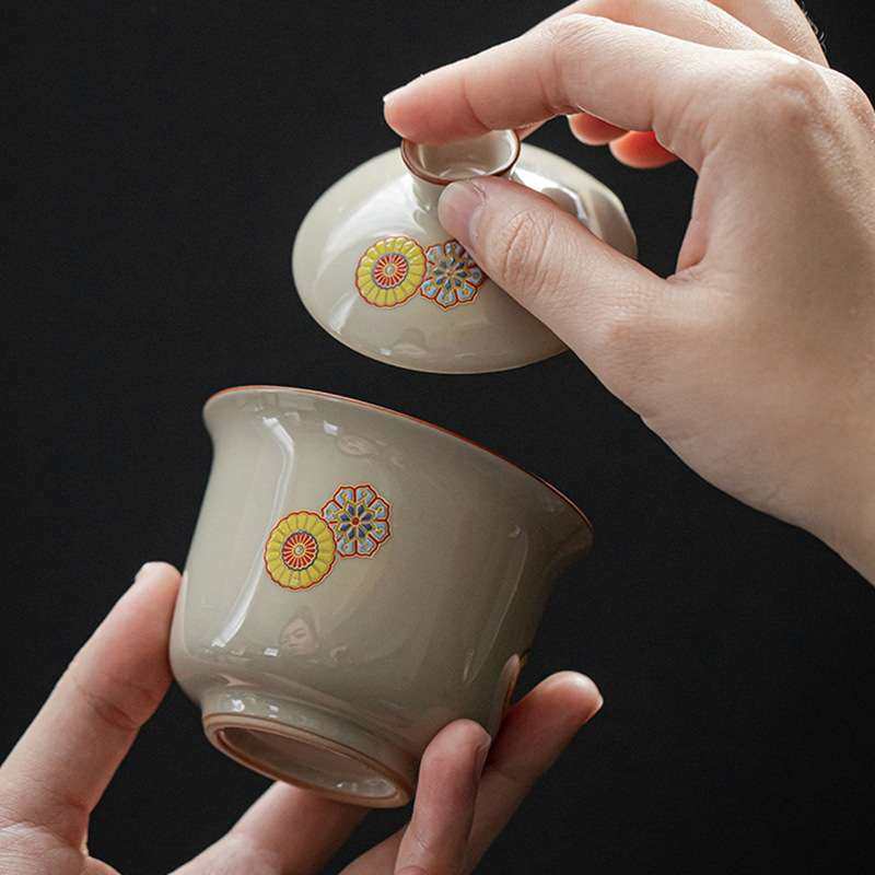 草木灰陶瓷盖碗个人小容量120毫升泡茶碗中式二才盖碗复古敬茶碗,鲜花速递/花卉仿真/绿植园艺,割草机/草坪机,淘宝优惠券,粉丝福利购,淘宝优惠卷