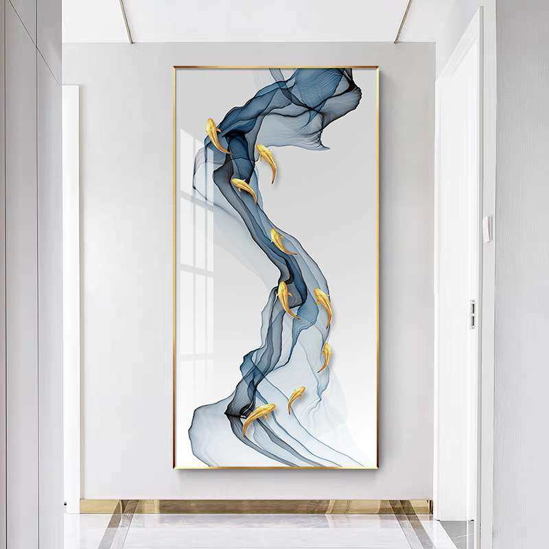 九鱼图玄关装饰画现代新款高档挂画客厅玄关走廊尽头壁画九鱼聚财,鲜花速递/花卉仿真/绿植园艺,割草机/草坪机,淘宝优惠券,粉丝福利购,淘宝优惠卷