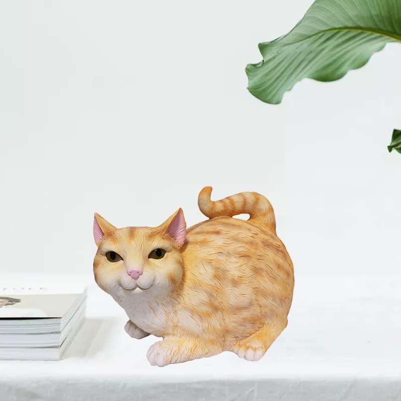 厂家直销 创意动物可爱猫纸巾盒 树脂工艺品客厅书房卧室简约摆件