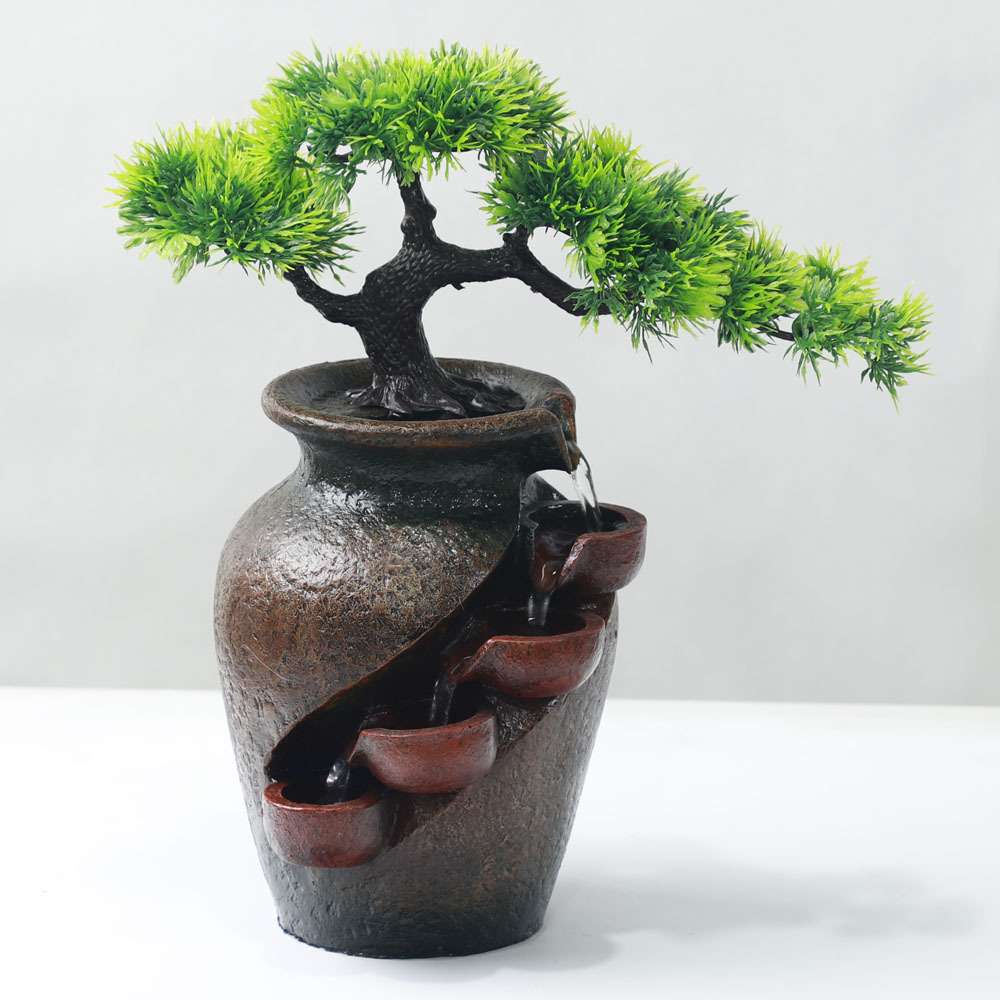 外贸厂家直销浙江摆件轻奢流水花瓶树脂工艺品L27插树欧式盆景