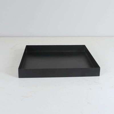 中式铁艺黑色托盘摆件茶盘茶室客厅收纳盘造景器皿样板房软装饰品