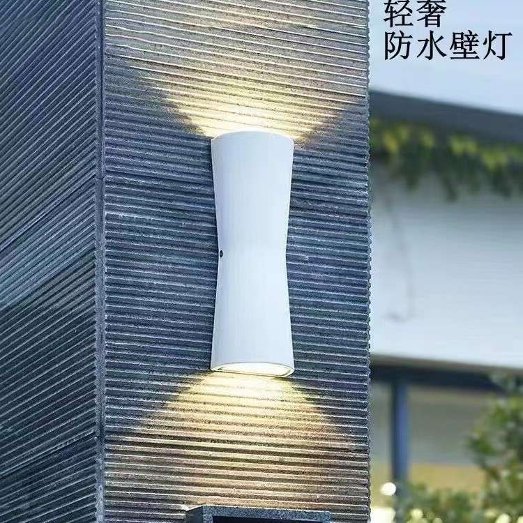 外贸上下发光简约门廊过道外墙门口户外LED防水现代庭院照明壁灯