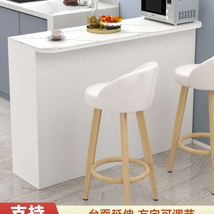 吧台桌家用隔断边柜客厅岩板小吧台一体柜桌子餐桌家庭厨房储物柜