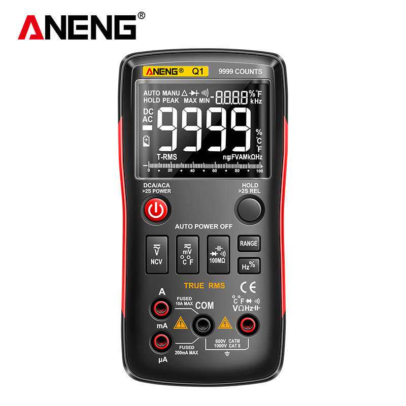 ANENG 高精度智能数字万用表全自动多功能防烧电工仪器仪表维修表