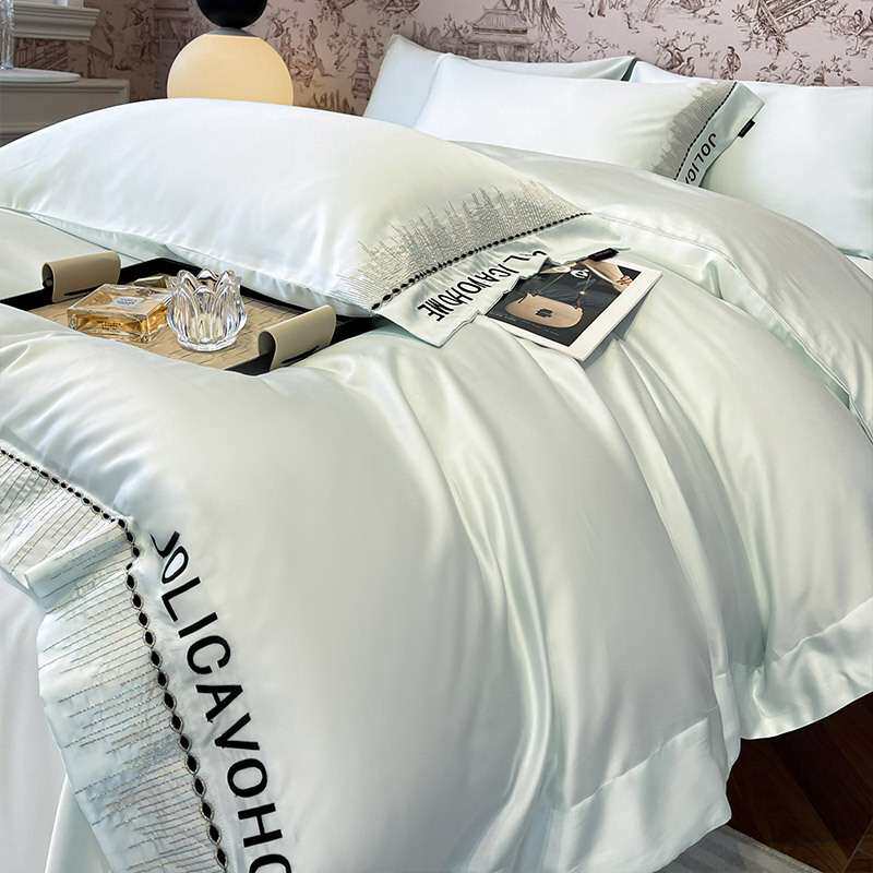 夏季真丝绸四件套凉感丝床单被套天丝棉床笠款套件 冰丝