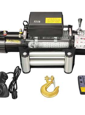 电动绞盘12v24v车载越野牵引器家用自救绞车卷扬机车载电动绞盘