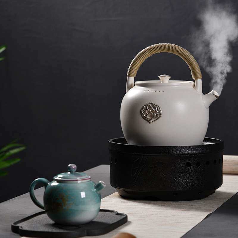 陶瓷煮茶器提梁壶 电磁炉电陶炉两用煮茶壶办公家用养生壶温茶器