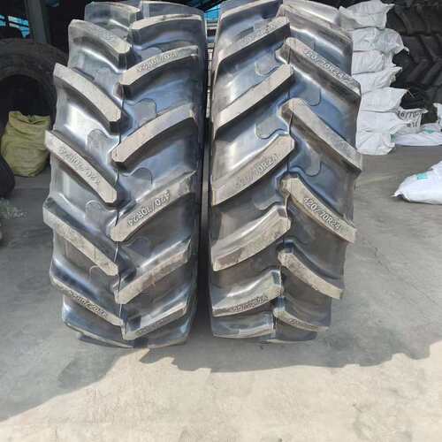 农用胎420/70R24农用子午线钢丝胎甲子拖拉机人字 大型农场轮胎