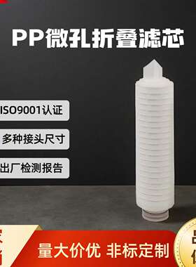 厂家直销PP折叠滤芯10寸20寸30寸滤芯水处理