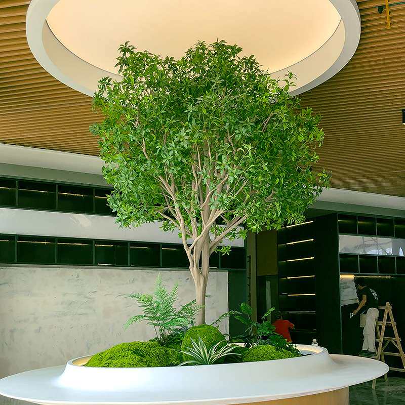 高端马醉木仿真植物造景室内装饰树仿生绿植大型假树简约景观橱窗