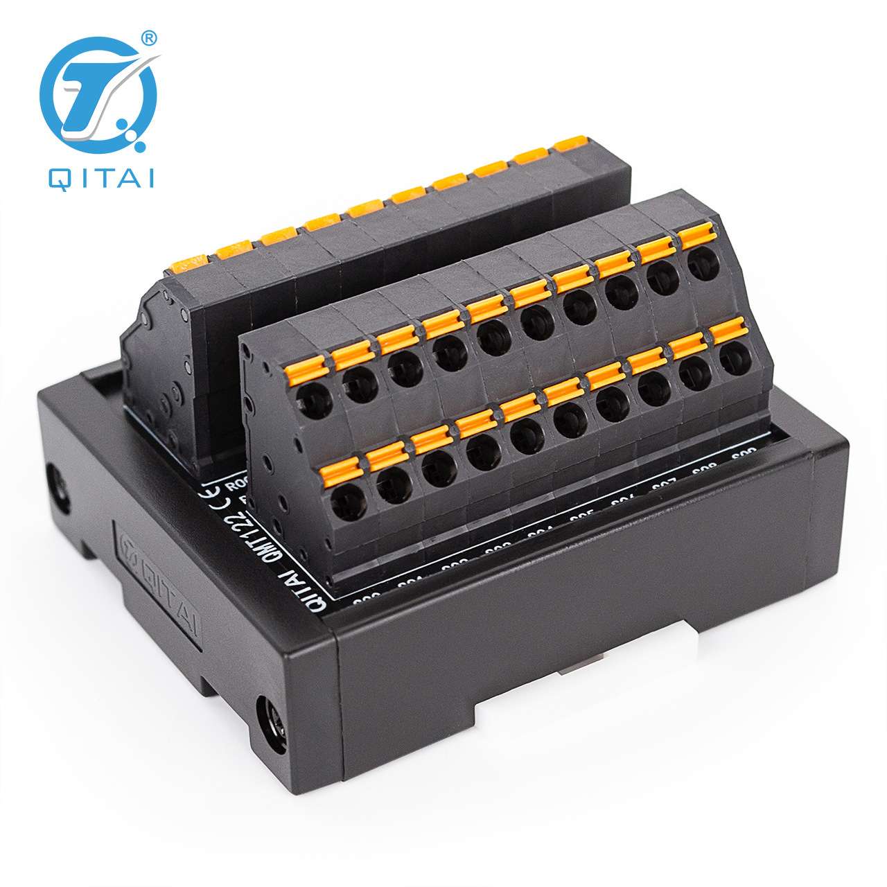 QMT122 弹簧式端子台 直通型欧式快接 开关光电 电源分线并线盒
