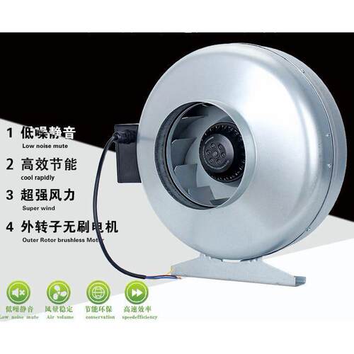 圆形离心送风机GDF100/125/150/160/200/250/315系列管道换气风机