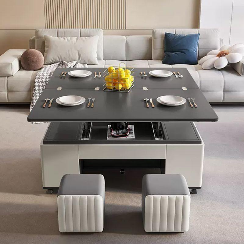 多功能升降折叠茶几客厅家用餐桌小户型轻奢简约茶桌一体储物