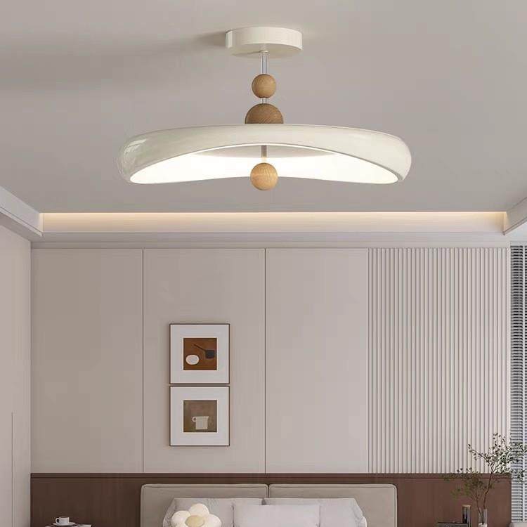 2025新款原木奶油风餐厅吊灯三头吧台灯具长方形餐桌圆桌单头吊灯