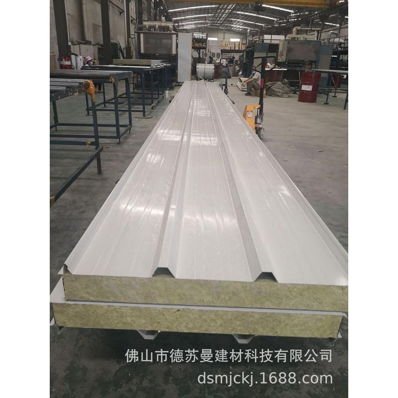 厂家生产岩棉防火彩钢瓦  隔x热隔音屋面瓦 彩钢瓦楞板 防火隔热