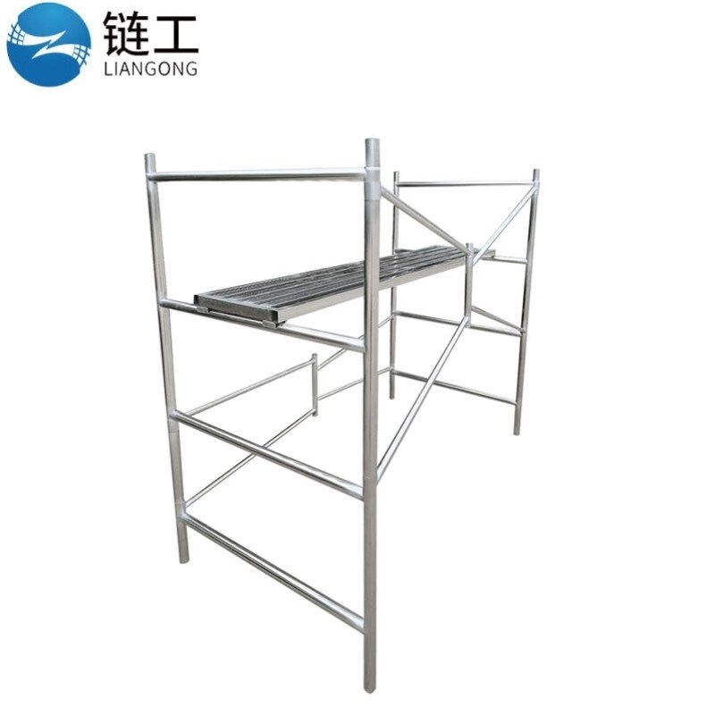 炼工不锈钢脚手架轻捷易携带折叠脚手架梯O式移动脚手架定制款