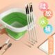 水桶水桶可耐高温手提颜料筒硅胶水粉水彩 加厚画打水桶可折叠