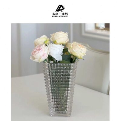 客厅摆件高档烛台水晶花瓶书房现代简约插花花瓶居家装饰品桌面