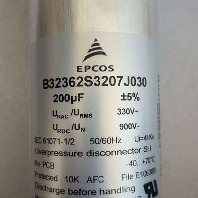 B32362A3157J030 EPCOS 150uF 900V/330VAC 德国电 力电容器