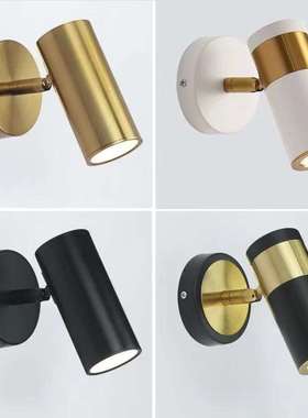 北欧卧室床头壁灯阅读可旋转led射灯现代简约过道镜前灯led壁灯