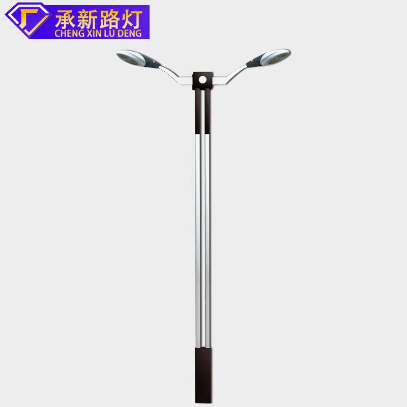 LED市政路灯10米12米双臂双头方管市电户外道路照明高亮节能