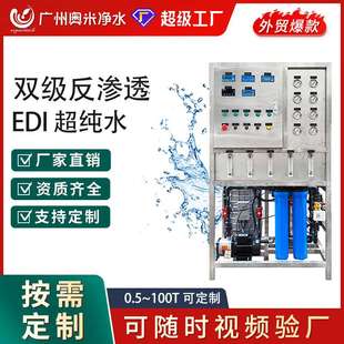 EDI超纯水设备1T双级反渗透设备纯水制取工业商业实验室净水设备
