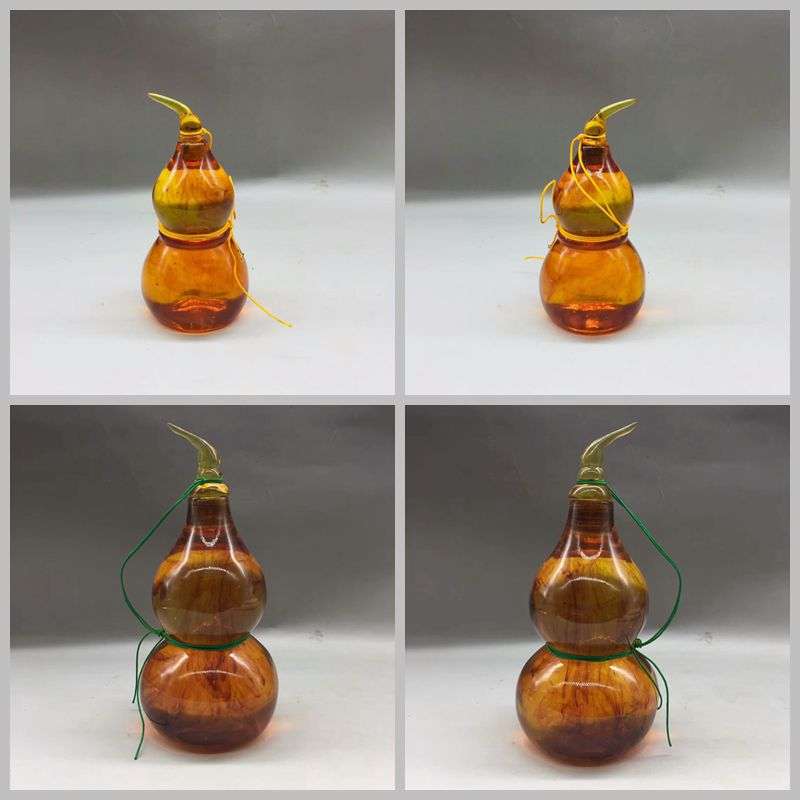 高仿金珀蜜蜡葫芦摆件 福禄寿家居装饰品办公室风水工艺品摆设
