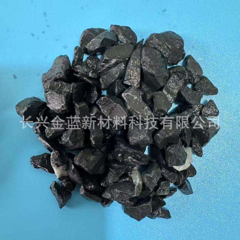 黑色砾石市政工程洗米石建筑机制铺路水磨石碎石透水地坪黑色石子